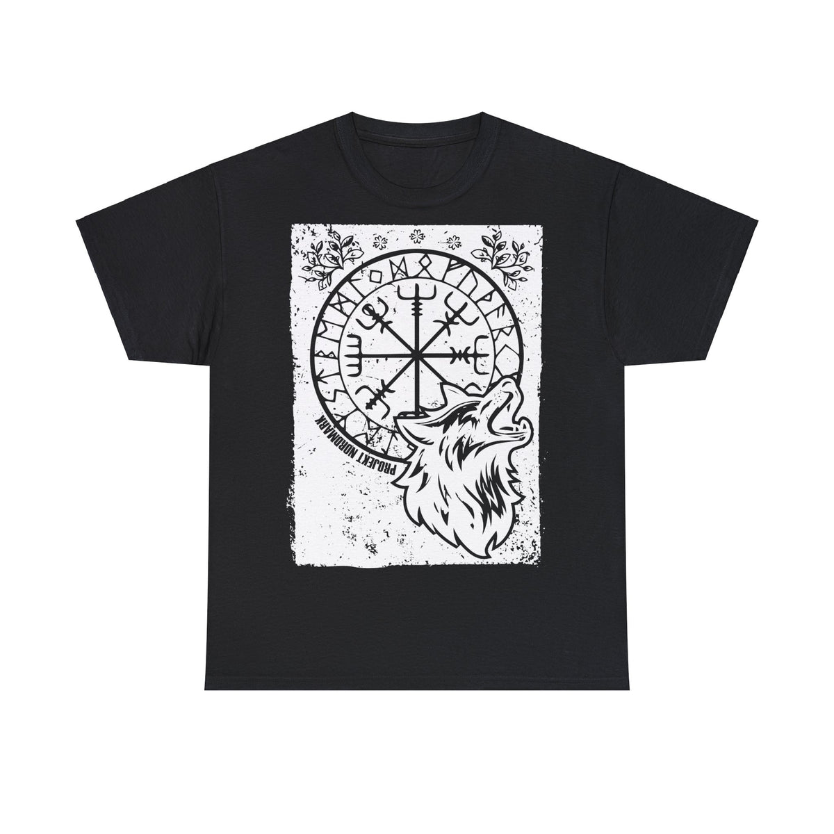 Vegvisir Wolf - Wikingerkompass - weiss - T-Shirt