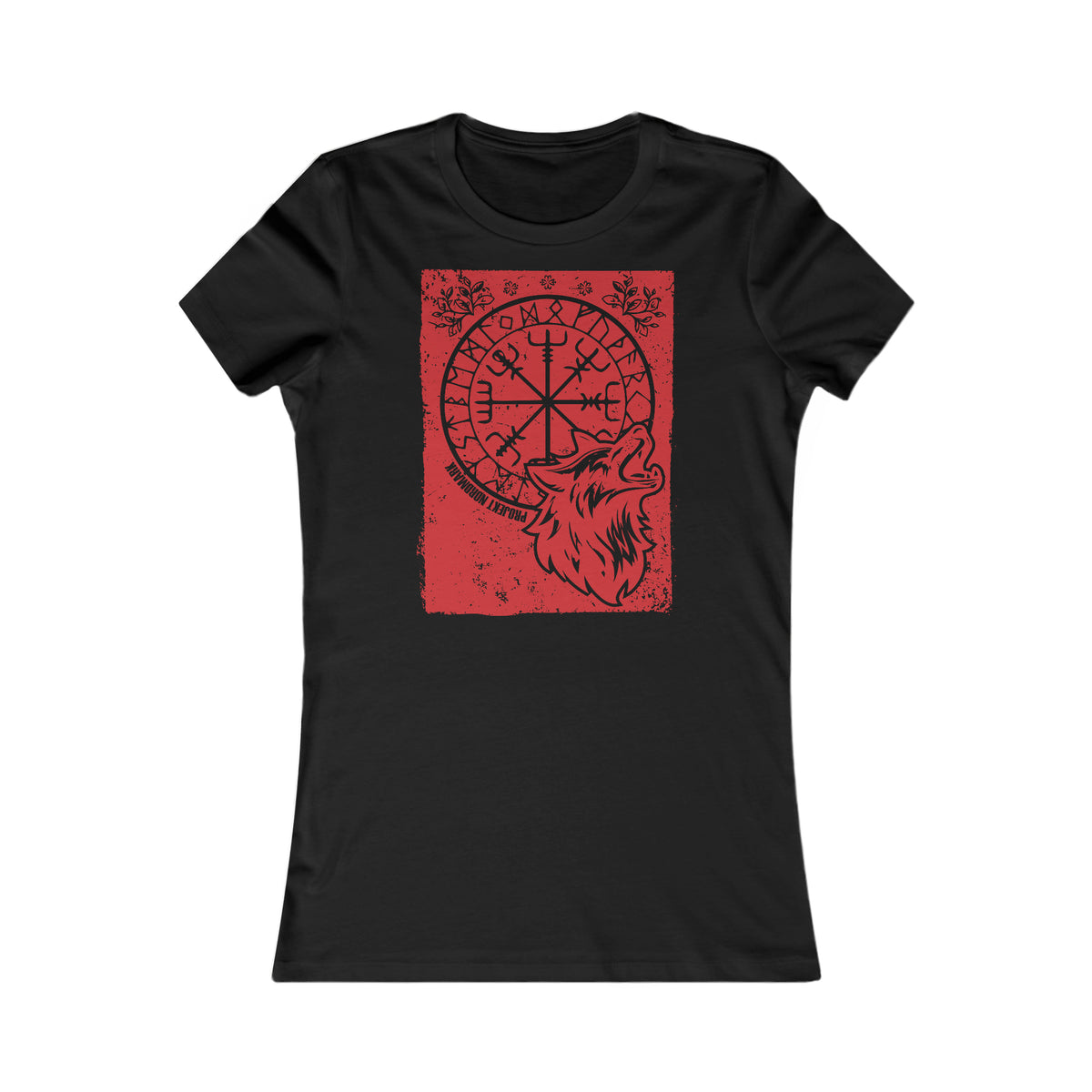 Vegvisir Wolf - Wikingerkompass - rot - Damen T Shirt