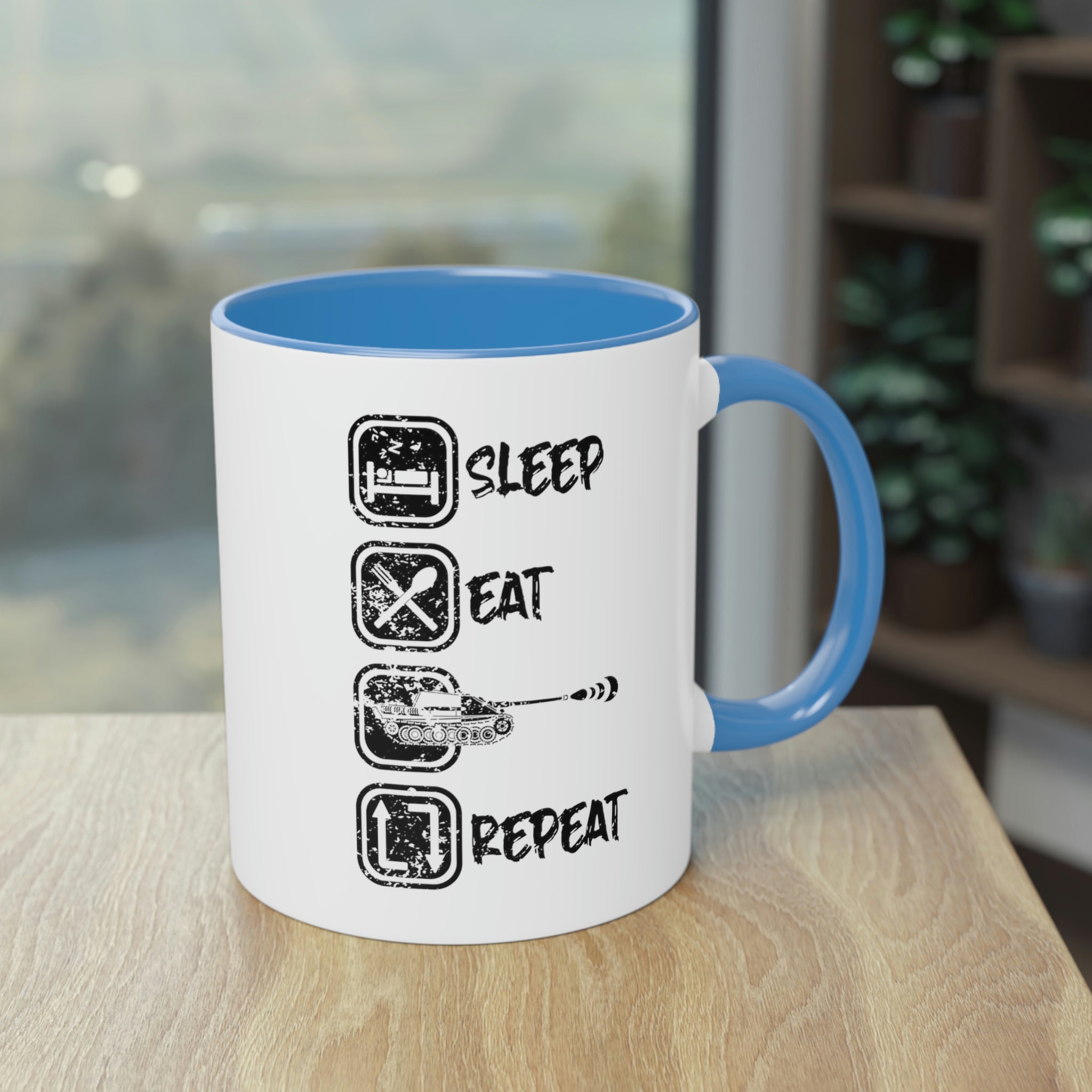 Eat Sleep JPz - Tasse, zweifarbig