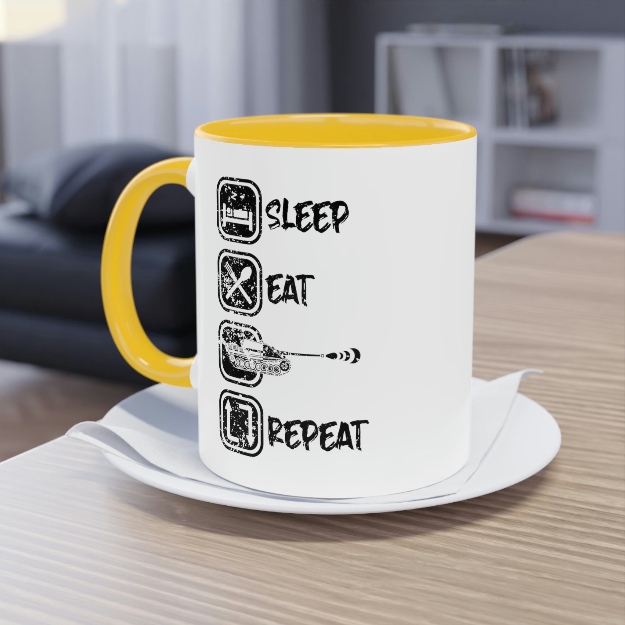 Eat Sleep JPz - Tasse, zweifarbig