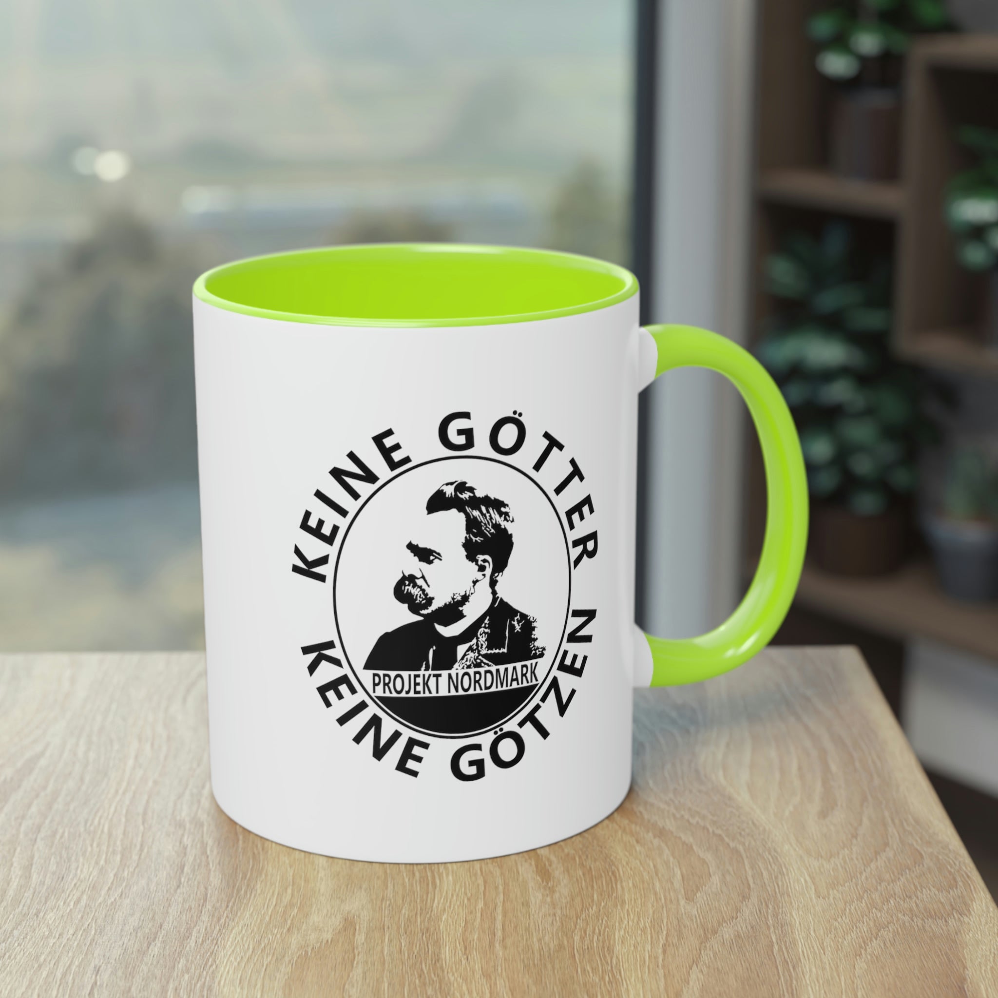 Keine Götter - Tasse, zweifarbig
