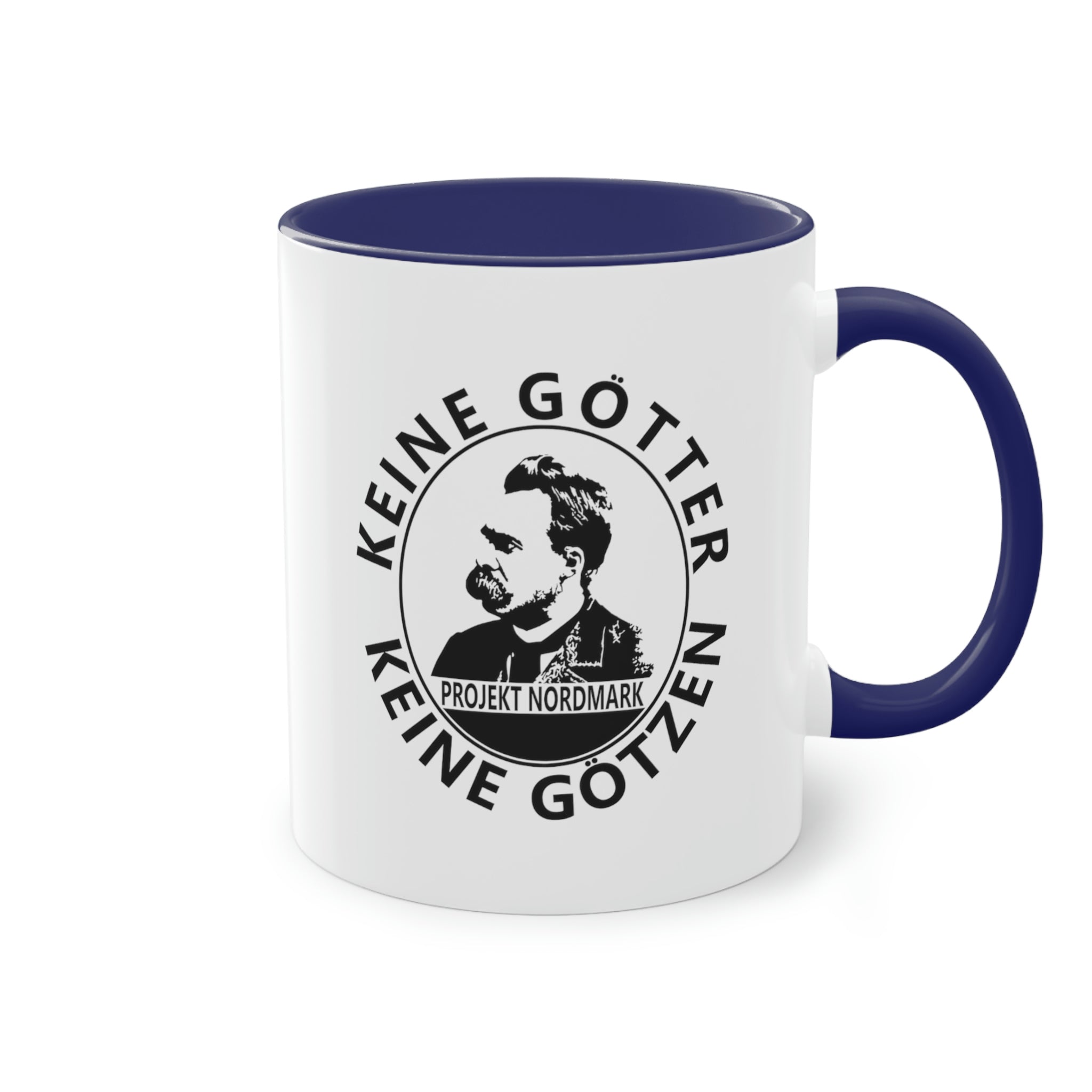 Keine Götter - Tasse, zweifarbig