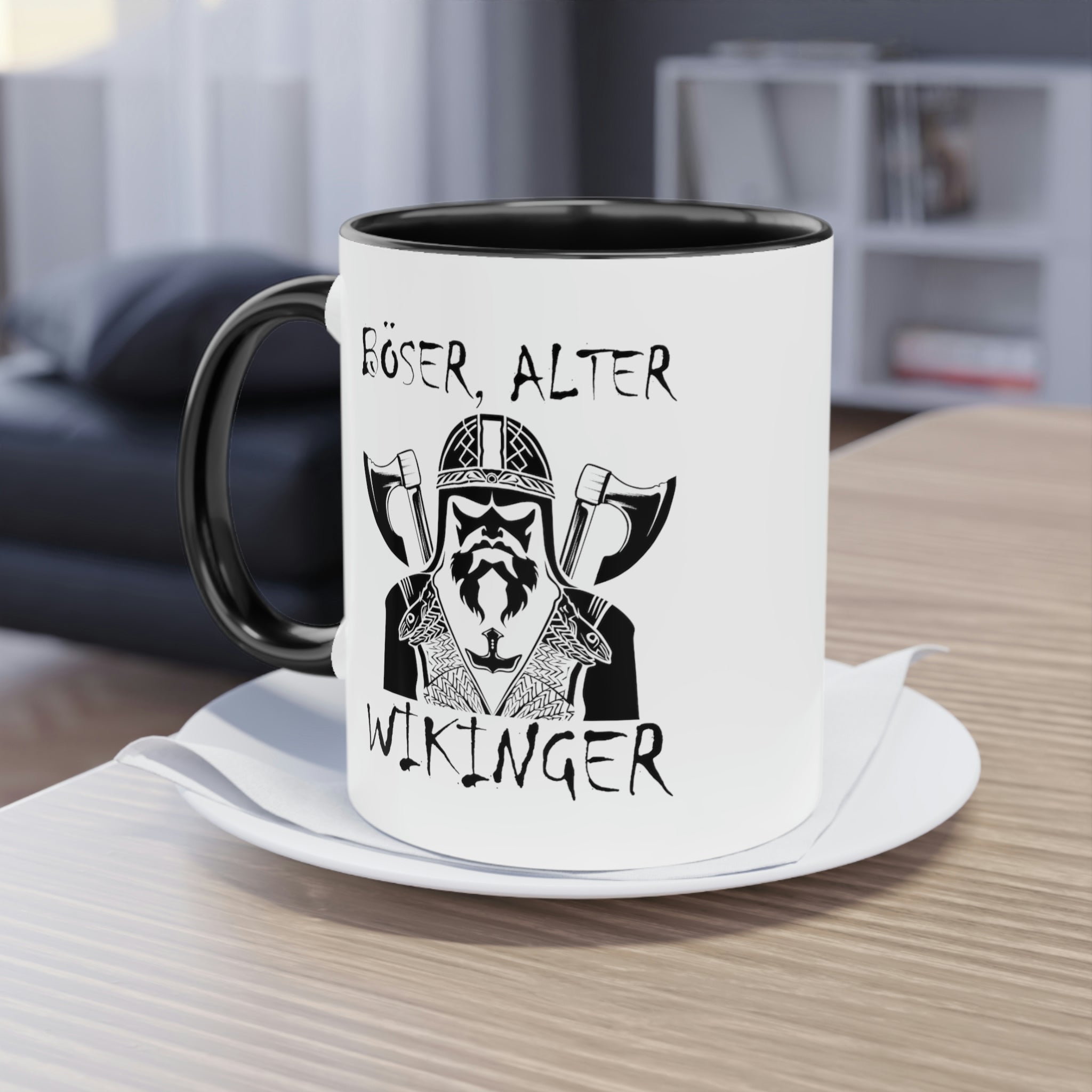 Böser Alter Wikinger - Tasse, zweifarbig