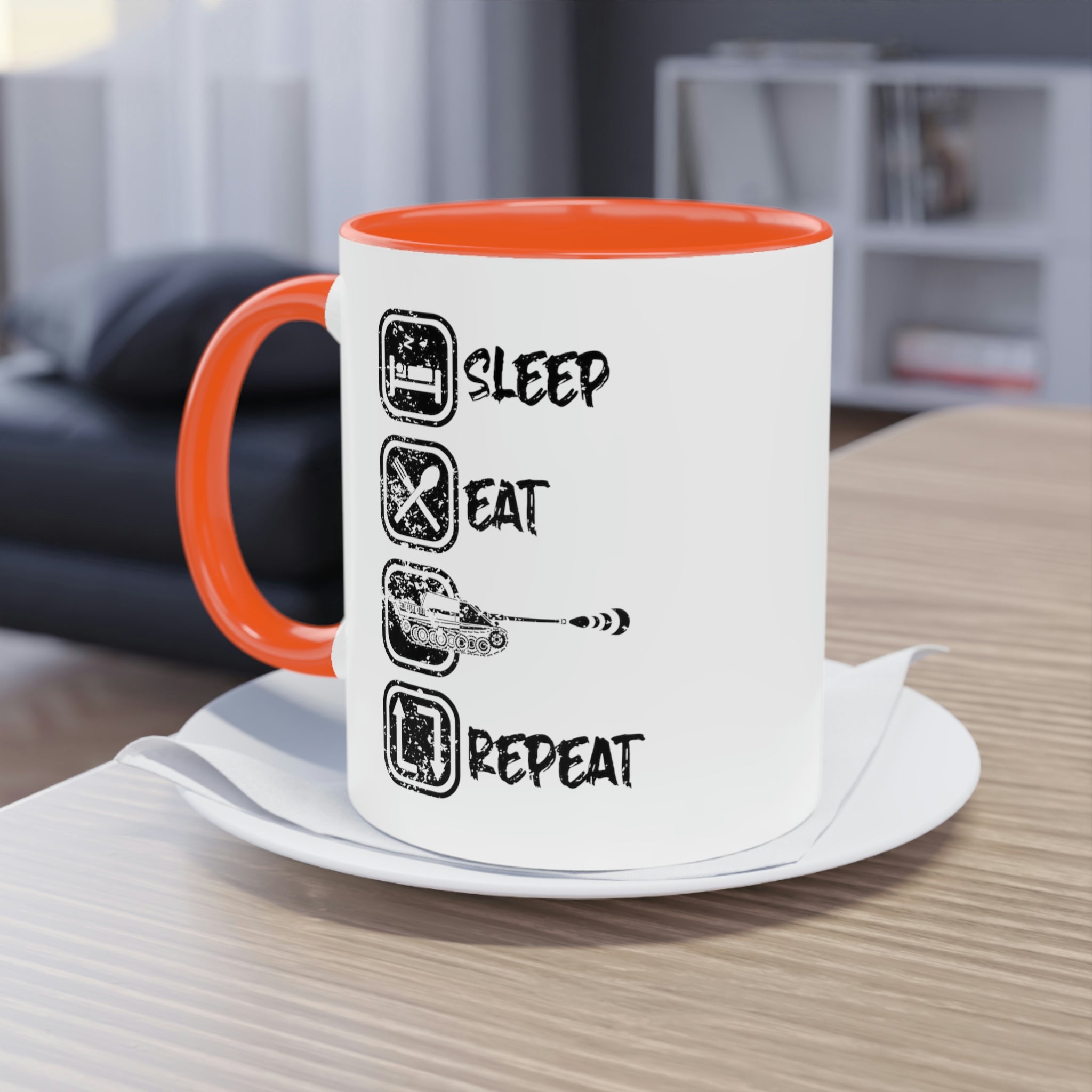 Eat Sleep JPz - Tasse, zweifarbig
