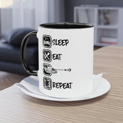Eat Sleep JPz - Tasse, zweifarbig