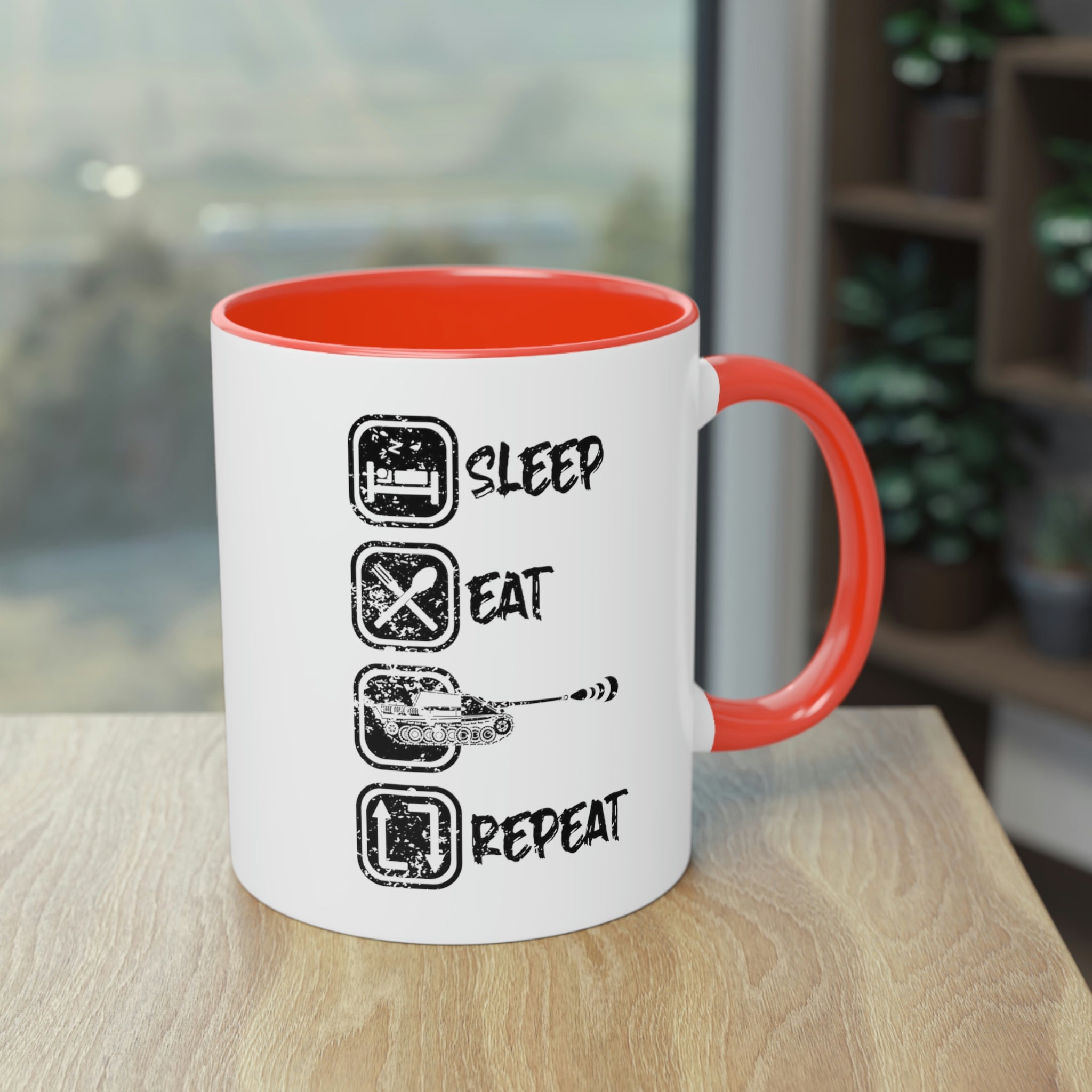 Eat Sleep JPz - Tasse, zweifarbig