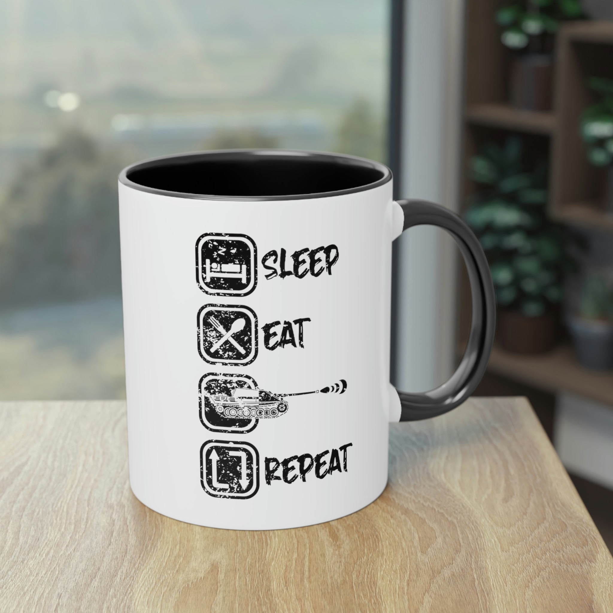 Eat Sleep JPz - Tasse, zweifarbig